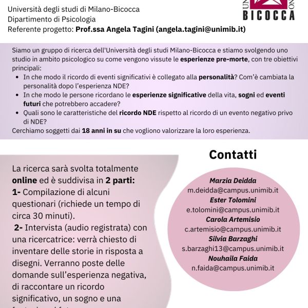 Ricordi di esperienze significative: ricordi, eventi futuri e sogni - Università degli Studi Milano Bicocca